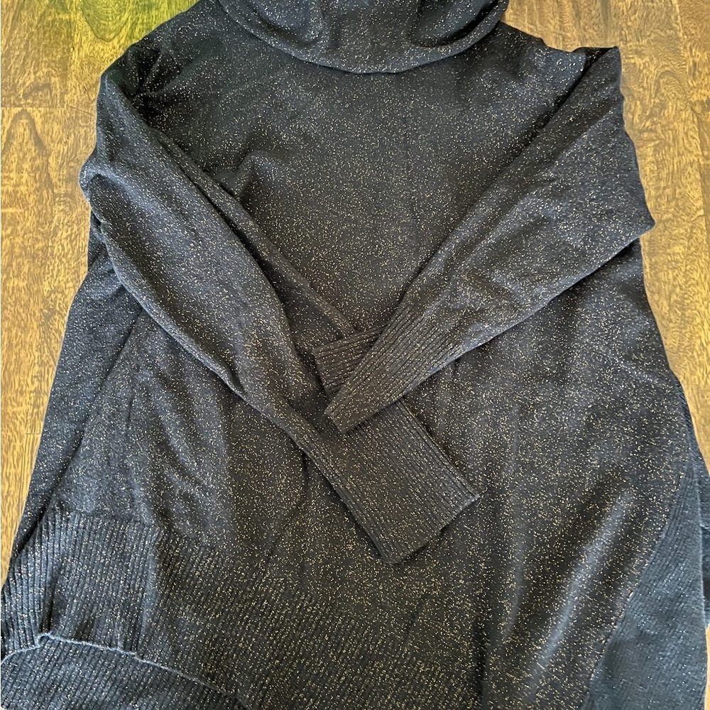 Alfani Black Cowl Neck Sweater with Soft Knit Texture